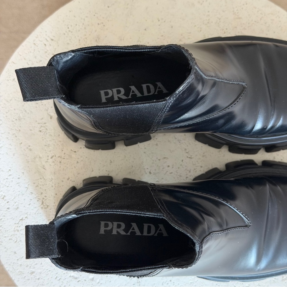 Prada Monolith Chelsea Boots in brushed leather, size 36 - Picture 3 of 8